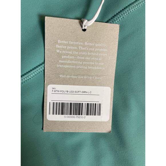 Everlane Soft Green Buttery Soft Perform Ankle Leggings Size Large - Picture 11 of 12